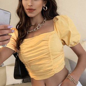Yellow Back-less Crop-Top (never been worn)